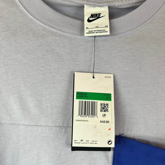 NWT Nike purple oversized Crop Top Purple XL - Picture 6 of 8